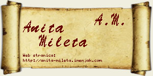 Anita Mileta vizit kartica